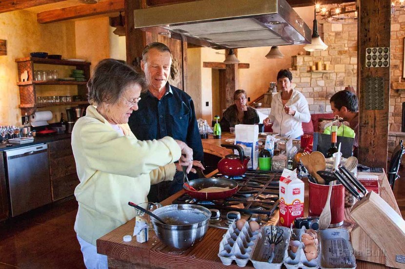 Kitchen at breakfast